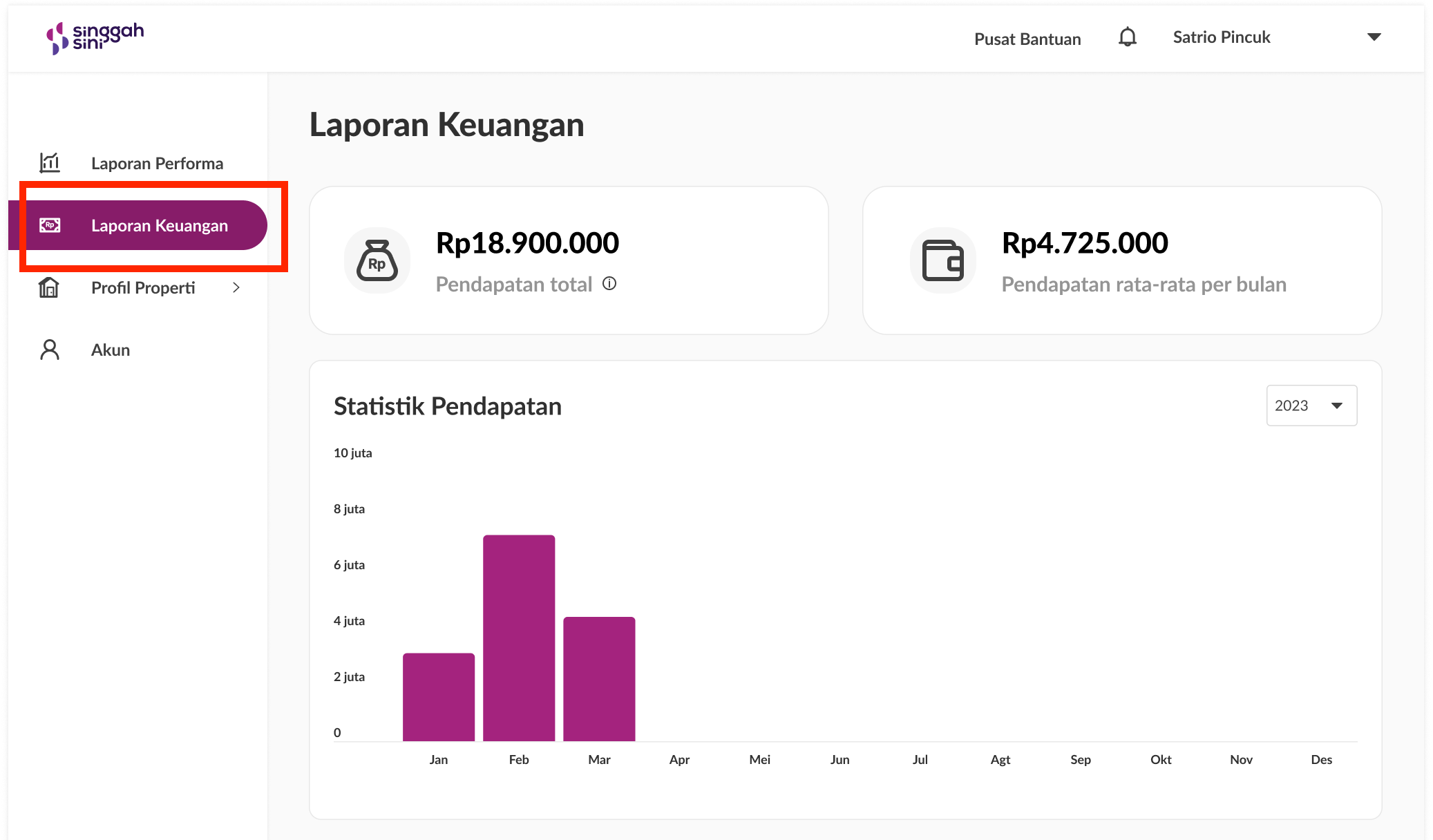 Bagaimana Cara Melihat Laporan Keuangan Properti Mamikos Help Center 3863